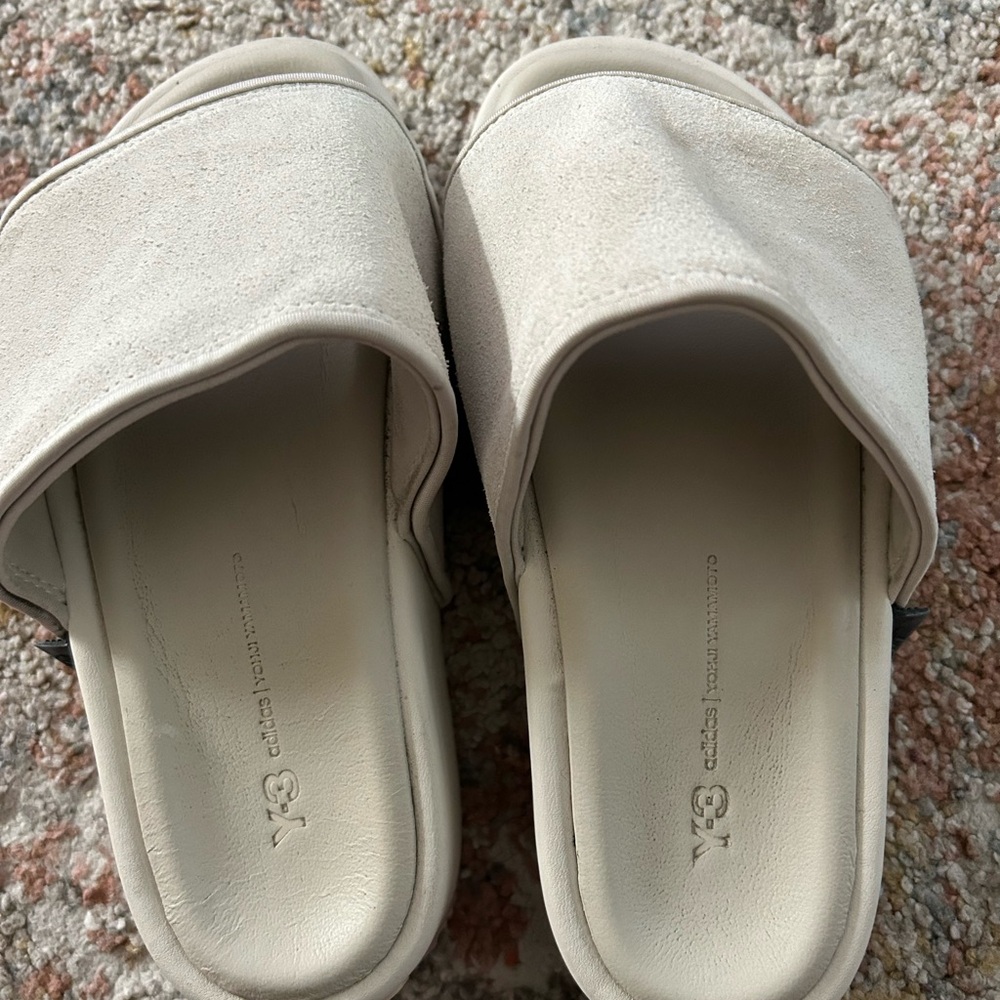 Adidas Y-3 Yohji Yamamoto Suede Platform Slides Sandals Men's